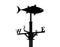 Weathervane in the form of a fish