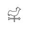 weathervane rooster icon. Element of simple icon for websites, web design, mobile app, info graphics. Thin line icon for website d