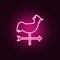 weathervane rooster neon icon. Elements of web set. Simple icon for websites, web design, mobile app, info graphics