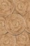Weave rattan texture background, arranging layers of tradition woven round tray, texture background