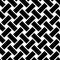 Weave seamless pattern. Repeating black woven basket isolated on white background. Repeated woven design prints. Repeat structure