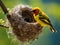 Weaver bird and nest  Made With Generative AI illustration