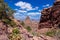 Weaver`s Needle is in the Superstition Mountains east of Phoenix, Arizona.