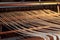 Weaving loom warp threads