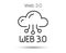 Web 3.0 line icon. Web3 internet technology sign. Decentralized cloud symbol. Vector