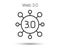 Web 3.0 line icon. Web3 internet technology sign. Decentralized system symbol. Vector