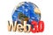 Web 3.0, Semantic Web concept. 3D rendering