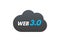 WEB 3 cloud icon design technology. Web3 cloud icon illustration network sign icon.