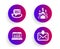 Web analytics, Salary employees and 360 degree icons set. Incoming mail sign. Vector
