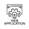 web application icon. Element of web development signs with name for mobile concept and web apps. Detailed application icon can be