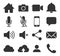 Web application interface icon collection. Vector symbol set. home, camera, camcorder and volume control button sign.