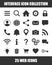 Web application interface icon collection. Vector symbol set. Search, home, settings, account, lock and info button sign. Cogwheel