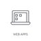 Web APPS linear icon. Modern outline Web APPS logo concept on wh