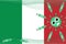 Web banner for advocacy for the prevention of viral diseases in medical institutions against the background of the flag of Italy,