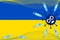 Web banner for advocacy for the prevention of viral diseases in medical institutions against the background of the flag of Ukraine