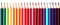 Web banner of colored pencils series isolated on white