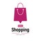 Web banner Online Shopping with shopping bag.