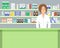 Web banner of a pharmacist