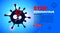 Web banner Stop Coronavirus, virus prevention. Cartoon symbol of virus, microbe, bacterium icon and target aiming target