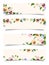 Web banners with colorful pansy flowers. Vector eps-10.