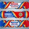 Web banners for Great union day, Romania, national holiday