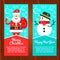 Web banners with winter leisure symbols