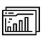 Web benchmark icon outline vector. Financial compare