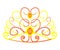 Web bright crown logo. royal tiara on a white background.