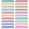 Web buttons set of 20 pastel colors