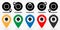 Web cam icon in location set. Simple glyph, flat illustration element of web, minimalistic theme icons