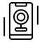 Web camera video record icon, outline style