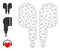 Web Carcass Compact Earphones Vector Icon and Other Icons