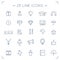 Web Community and Social Media Minimalistic Lined Vector Icons