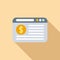 Web compensation icon flat vector. Money benefit