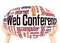 Web Conference word cloud hand sphere concept