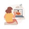 Web conferencing isolated cartoon vector illustrations.