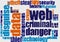Web criminal danger word cloud