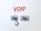 Web design concept: VOIP on digital computer