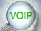 Web design concept: VOIP with optical glass