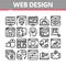 Web Design Development Collection Icons Set Vector