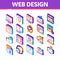 Web Design Development Isometric Icons Set Vector