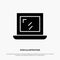 Web, Design, Laptop solid Glyph Icon vector