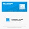 Web, Design, Laptop SOlid Icon Website Banner and Business Logo Template