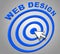 Web Design Shows Websites Online And Internet