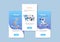 Web design template set medicine concepts different medical collection flat copy space