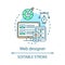 Web designer concept icon