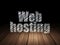 Web development concept: Web Hosting in grunge