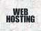 Web development concept: Web Hosting on wall