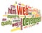 Web development concept in word tag cloud