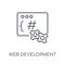 Web development linear icon. Modern outline Web development logo